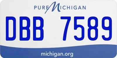 MI license plate DBB7589