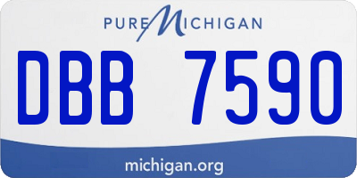 MI license plate DBB7590