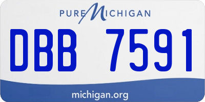 MI license plate DBB7591