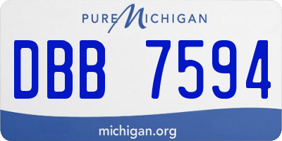 MI license plate DBB7594