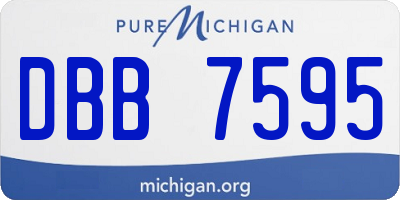 MI license plate DBB7595