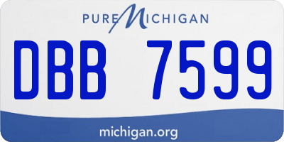 MI license plate DBB7599