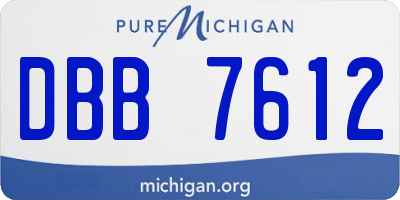 MI license plate DBB7612