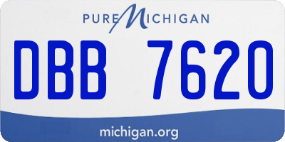 MI license plate DBB7620
