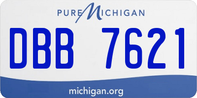 MI license plate DBB7621