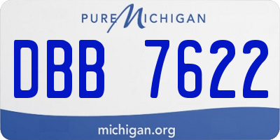 MI license plate DBB7622