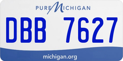 MI license plate DBB7627