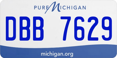 MI license plate DBB7629