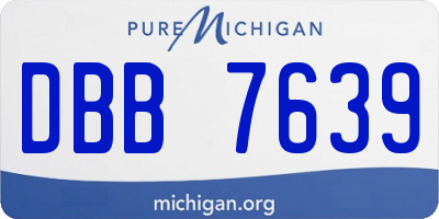MI license plate DBB7639