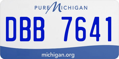 MI license plate DBB7641