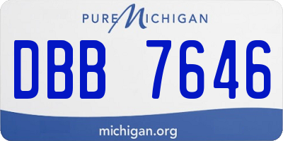 MI license plate DBB7646