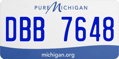 MI license plate DBB7648