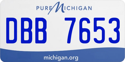 MI license plate DBB7653