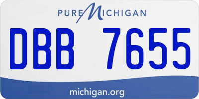 MI license plate DBB7655