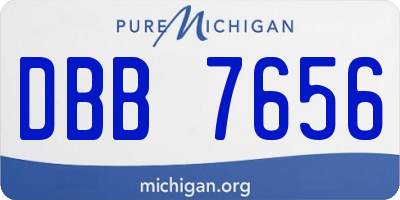 MI license plate DBB7656