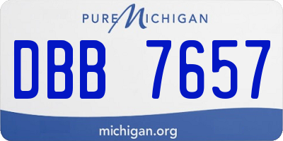 MI license plate DBB7657