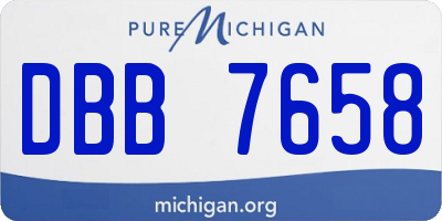MI license plate DBB7658