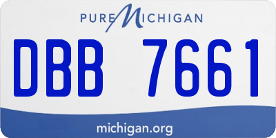 MI license plate DBB7661