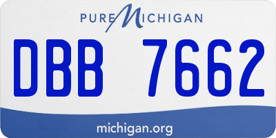 MI license plate DBB7662