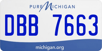 MI license plate DBB7663