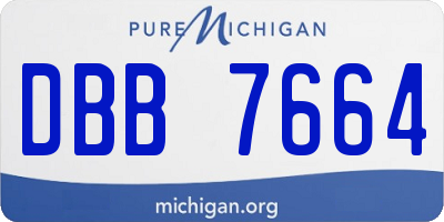 MI license plate DBB7664