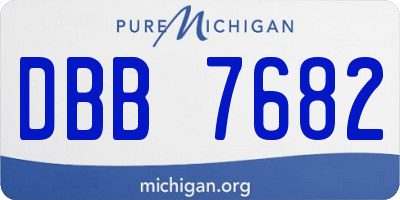 MI license plate DBB7682
