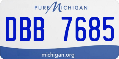MI license plate DBB7685