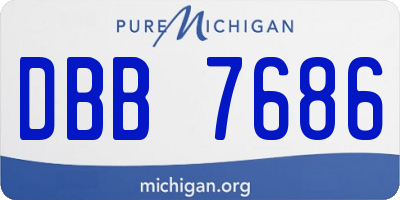 MI license plate DBB7686