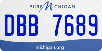 MI license plate DBB7689