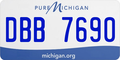 MI license plate DBB7690