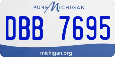 MI license plate DBB7695