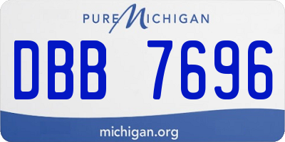MI license plate DBB7696