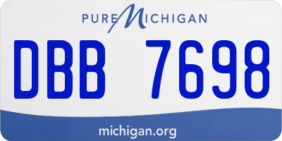 MI license plate DBB7698
