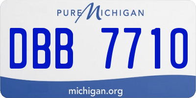 MI license plate DBB7710
