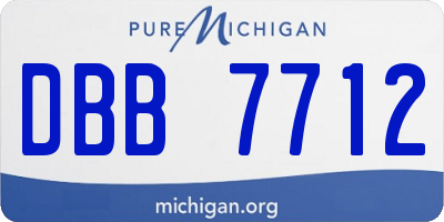 MI license plate DBB7712