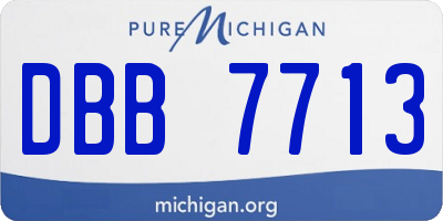 MI license plate DBB7713
