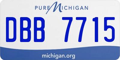 MI license plate DBB7715