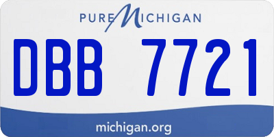 MI license plate DBB7721