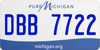 MI license plate DBB7722