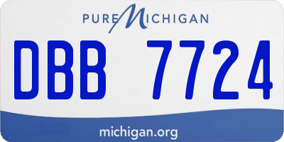 MI license plate DBB7724