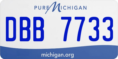 MI license plate DBB7733