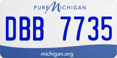 MI license plate DBB7735