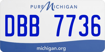 MI license plate DBB7736