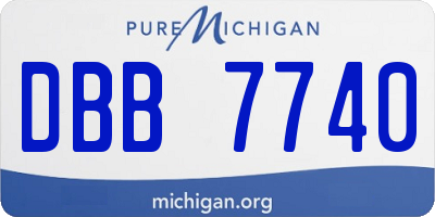 MI license plate DBB7740