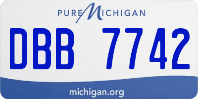MI license plate DBB7742