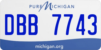 MI license plate DBB7743