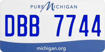 MI license plate DBB7744