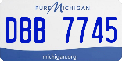 MI license plate DBB7745