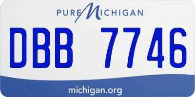 MI license plate DBB7746