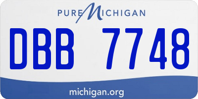MI license plate DBB7748